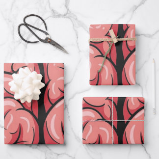Brain Pattern Wrapping Paper Flat Sheet Set