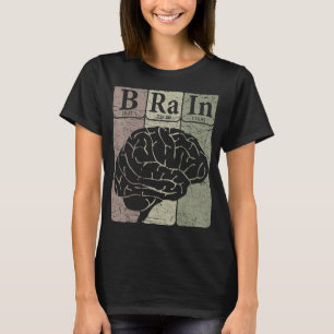 Brain Periodic Table Elements Neurologist Retro Ne T-Shirt