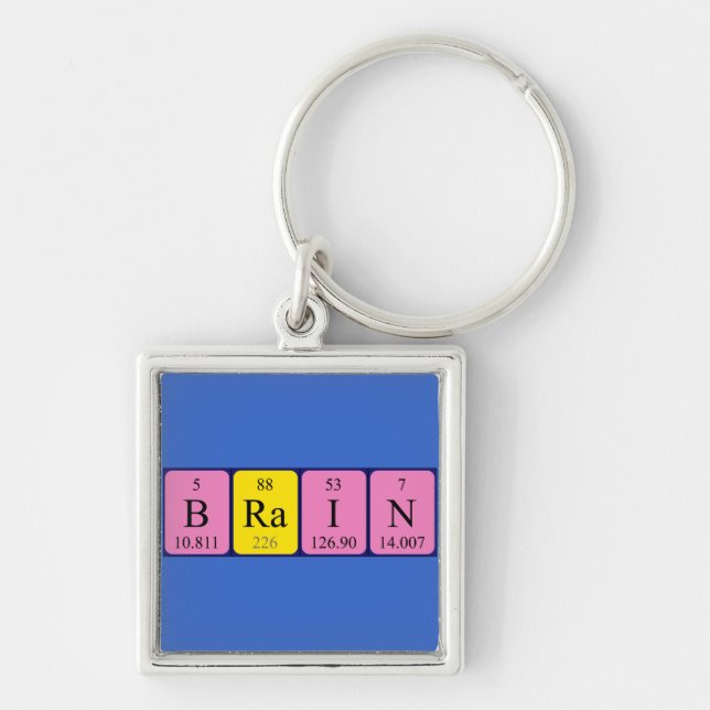Brain periodic table name keyring (Front)