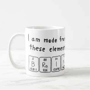 Brain periodic table name mug