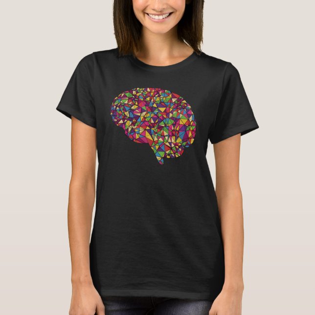 Brain Polygon Human Poly  Women's Men's T-Shirt (Front)