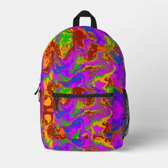 Brain Porridge in Abstract Printed Backpack (Front)
