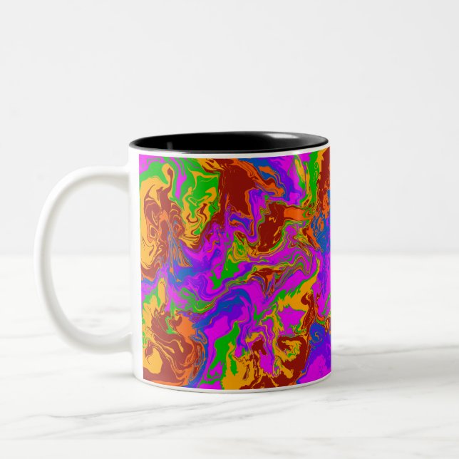 Brain Porridge in Abstract Two-Tone Coffee Mug (Left)