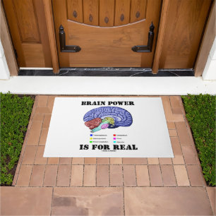 Brain Power Is For Real Brain Anatomy Attitude Doormat