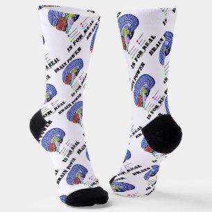 Brain Power Is For Real Brain Anatomy Attitude Socks