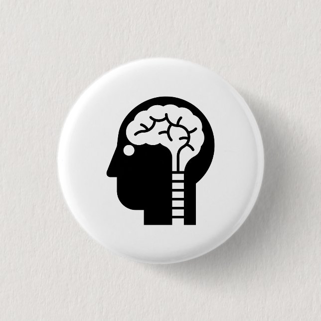 'Brain Power' Pictogram Button (Front)