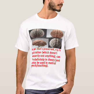Brain Preservation Message (4-image design) T-Shirt