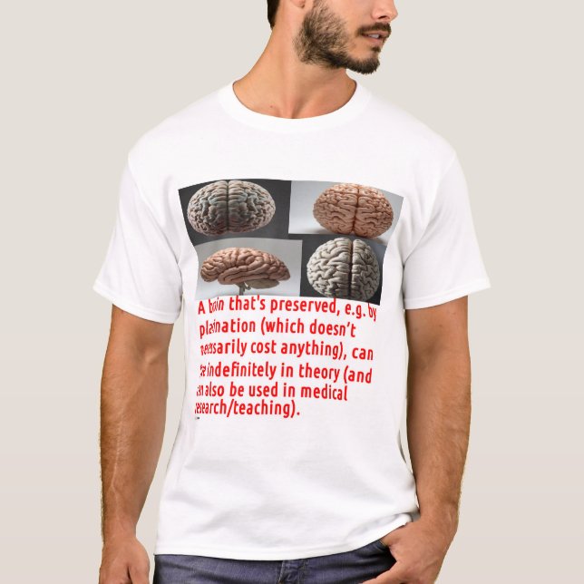 Brain Preservation Message (4-image design) T-Shirt (Front)