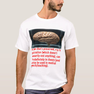 Brain Preservation Message (cuboid) T-Shirt