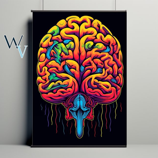 Brain Psychedelic Art Poster (Creator Uploaded)
