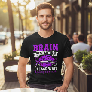 Brain Rebooting Funny Epilepsy Awareness Tri-Blend Shirt
