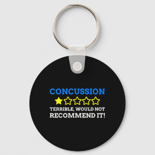 Brain Recovery Concussion Nausea Funny Head Injury Key Ring