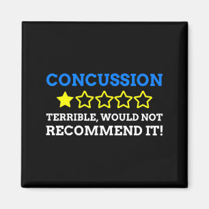 Brain Recovery Concussion Nausea Funny Head Injury Magnet