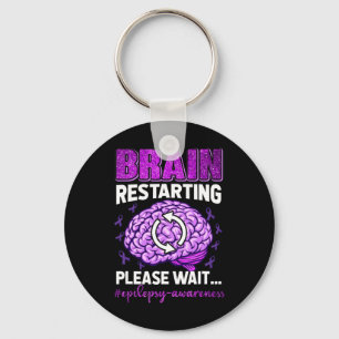Brain Restarting Please Wait Epilepsy Awareness Key Ring