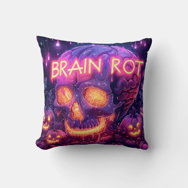 Brain rot | ExDesigner | Halloween Cushion (Front)