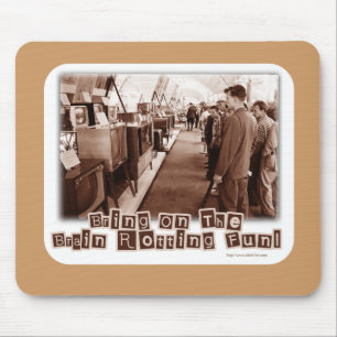 Brain Rotting Fun Funny Retro Photo Slogan Mouse Pad