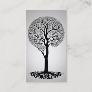 Brain Shaped Tree With Counseling Roots Business Card