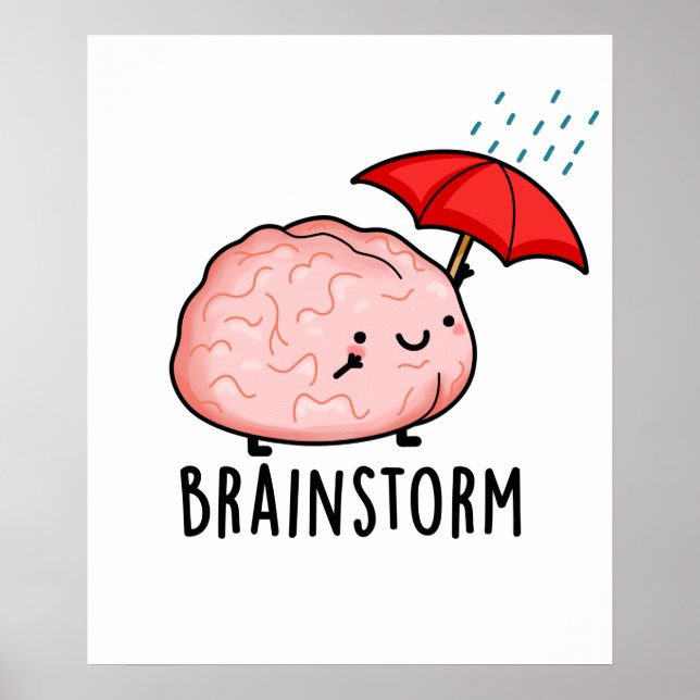 Brain Storm Funny Anatomy Pun  Poster (Front)
