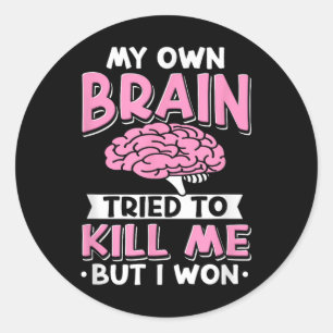 Brain Stroke Patient Stroke Recovery Stroke Awaren Classic Round Sticker