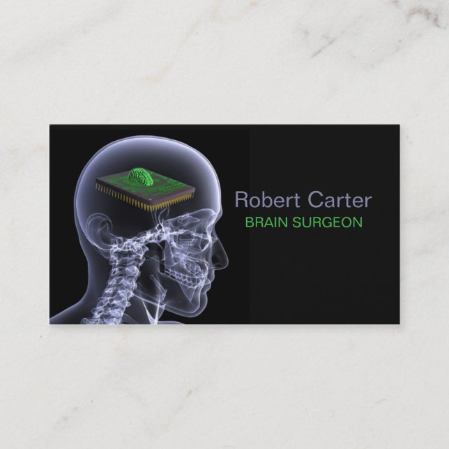 Brain Surgeon / Psychologist Mind Clinic Body Business Card (Front)