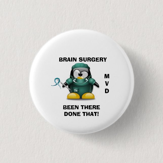 Brain Surgery Survivor Button (Front)