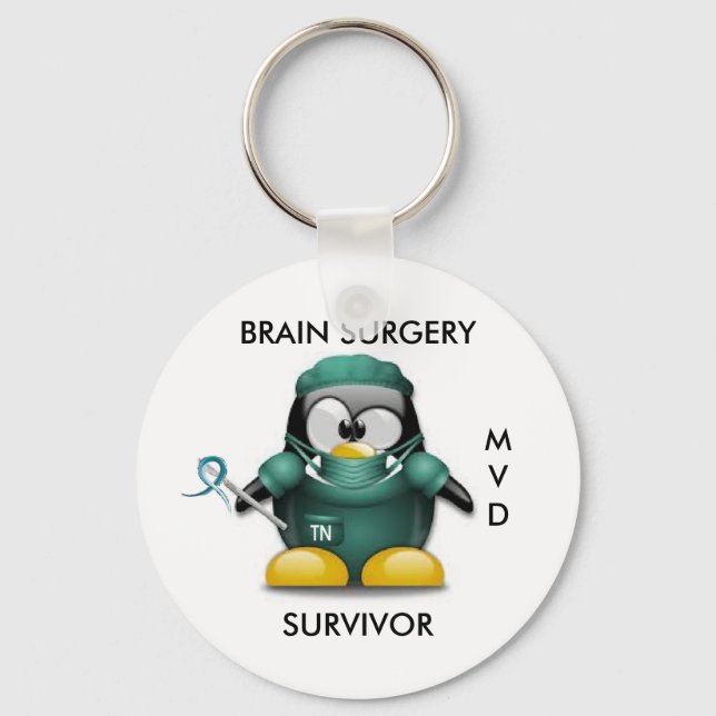 Brain Surgery Survivor Keychain (Front)