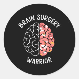 Brain Surgery Warrior Cancer Awareness Month Warri Classic Round Sticker