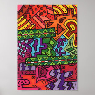 Brain Terrain #36 Abstract Art Mini Poster