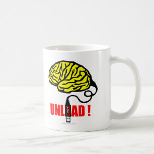 Brain to unload coffee mug