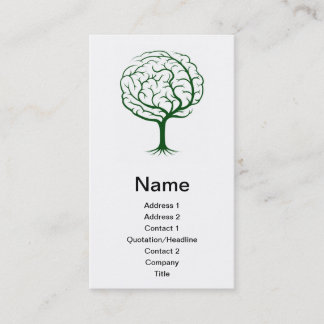 Brain tree illustration business card