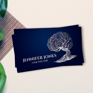 Brain Tree of life - Colorful Foliage Business Card