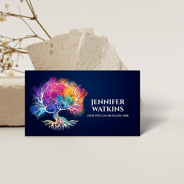 Brain Tree of life - Colourful Flow Business Card (Creator Uploaded)
