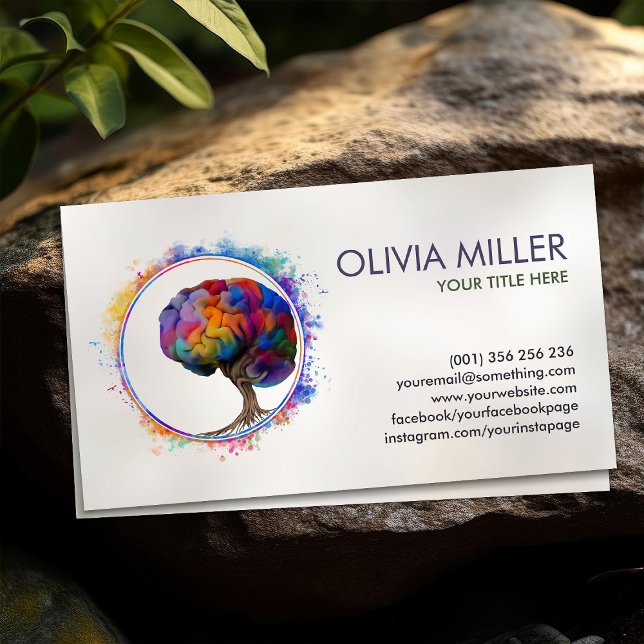 Brain Tree of life - Colourful Foliage Business Card (Creator Uploaded)
