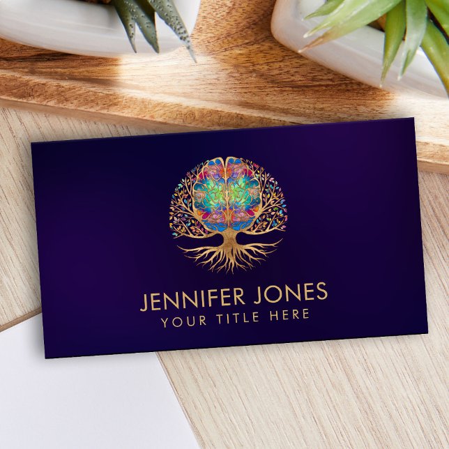Brain Tree of life - Colourful Leaves Business Card (Creator Uploaded)