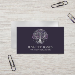 Brain Tree of life - Fluorite and Pearl Business Card