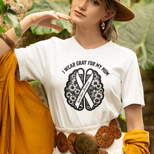 Brain Tumor Awarenes gift for Mom Cancer Survivor T-Shirt