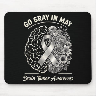 Brain tumor awareness wear gray in may strong mouse pad