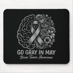 Brain tumor awareness wear gray in may strong mouse pad