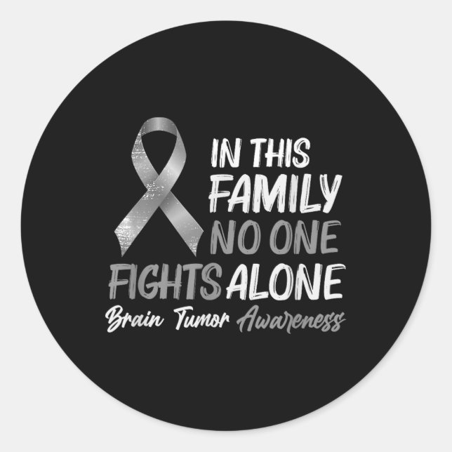Brain Tumour Awareness - Brain Cancer Support  Classic Round Sticker (Front)
