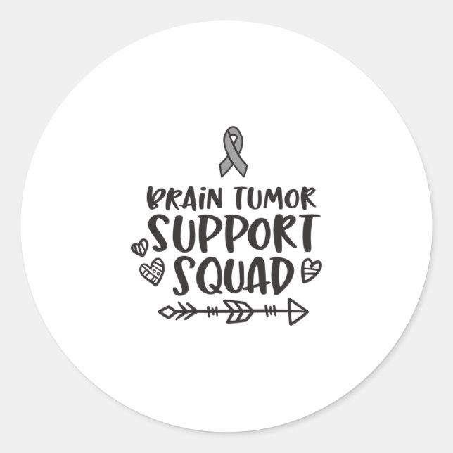 Brain Tumour Awareness, brain tumour Classic Round Sticker (Front)