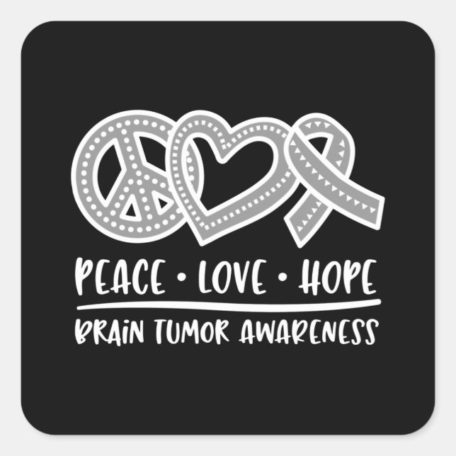 Brain Tumour Awareness, brain tumour Square Sticker (Front)