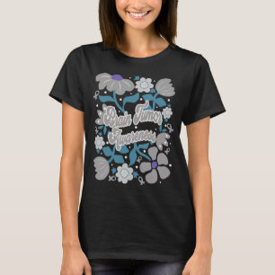 Brain Tumour Awareness Flowers & Ribbons T-Shirt