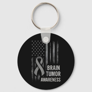 Brain Tumour Awareness Go Grey In May Brain Cancer Key Ring