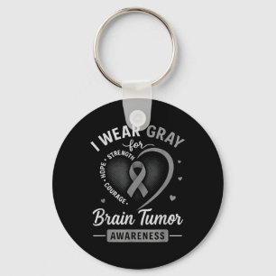 Brain Tumour Awareness Go Grey In May Brain Cancer Key Ring