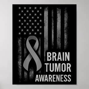 Brain Tumour Awareness Go Grey In May Brain Cancer Poster
