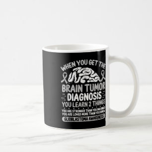Brain Tumour Awareness Grey Ribbon Glioblastoma Di Coffee Mug
