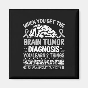 Brain Tumour Awareness Grey Ribbon Glioblastoma Di Magnet
