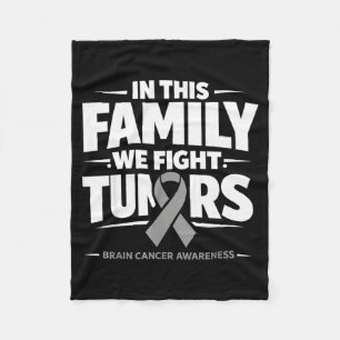 Brain tumour awareness in may wear grey brain fleece blanket