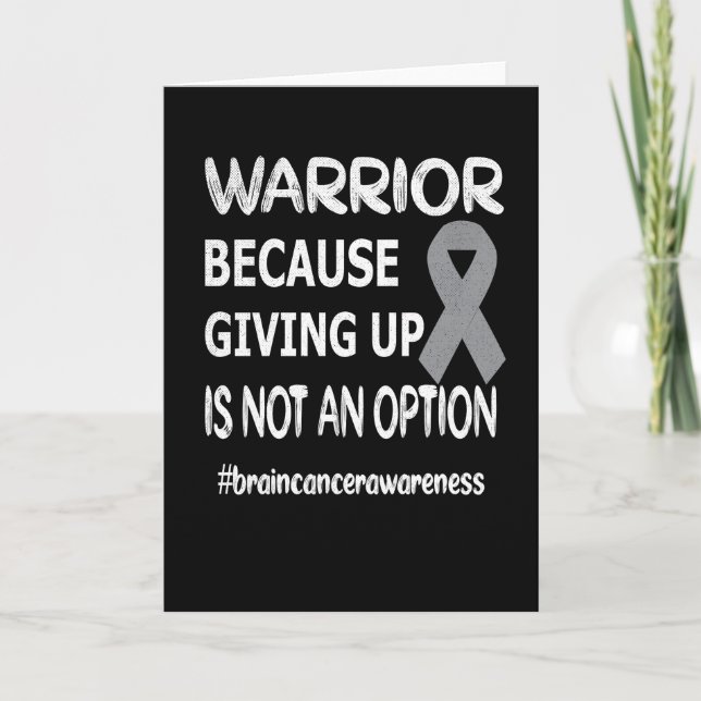 Brain Tumour Awareness Month Brain Tumour Warrior Card (Front)