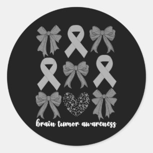 Brain Tumour Awareness Month Go Grey In May Women Classic Round Sticker